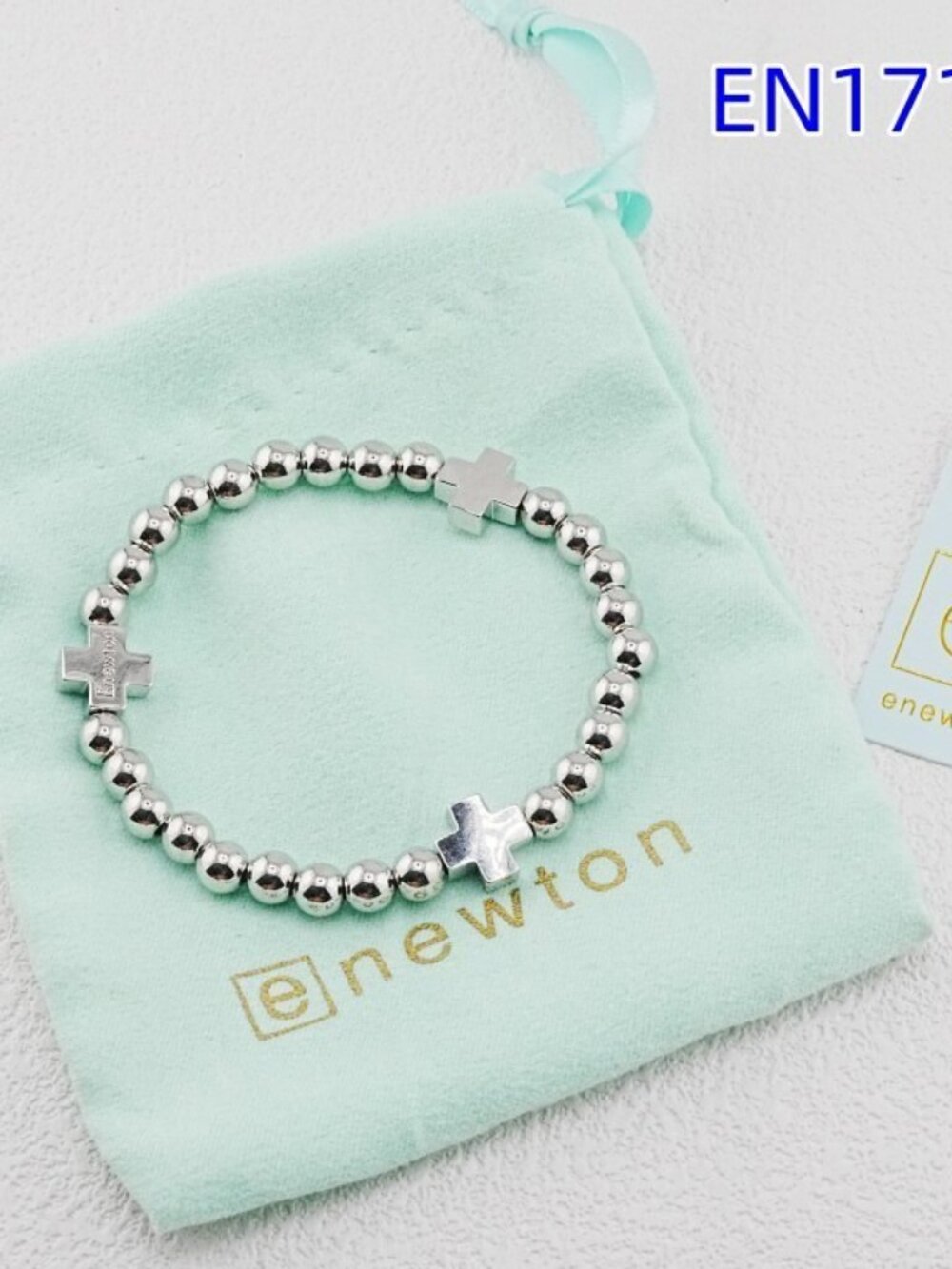 Enewton White Gold Cross Bracelet